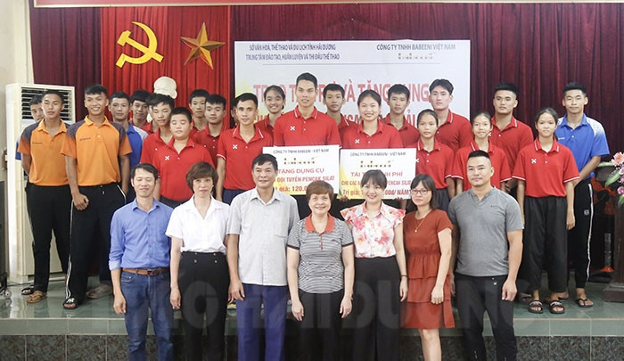 Lần đầu tiên Công ty TNHH BABEENI - Việt Nam tài trợ đội tuyển pencak silat Hải Dương